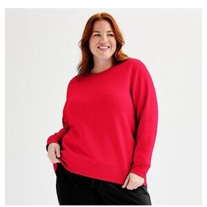 Tek Gear Women's Vibrant Red Crew Neck Sweater